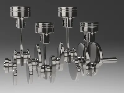 Piston Low-poly 3D model by MIKOLI