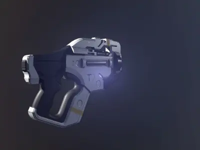 ME3 talon t7 heavy pistol Free low-poly 3D model