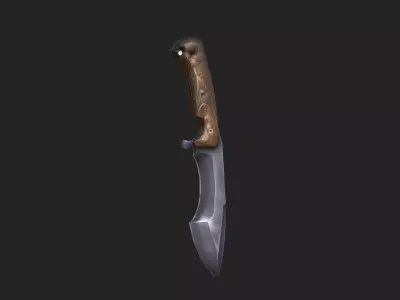 dagger 3D Model 002 Low-poly 3D model