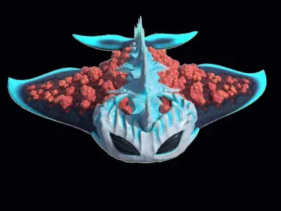 Stingray Low-poly 3D model 4