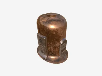Old Diving Helmet C01 Copper - Character Design Fashion Low-poly 3D model