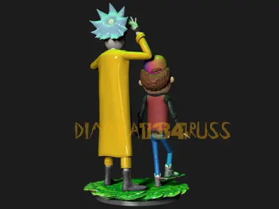 Rick and Morty stl 3D print model