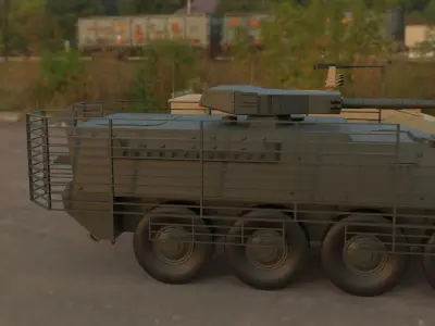 stryker personel carrier Free 3D model