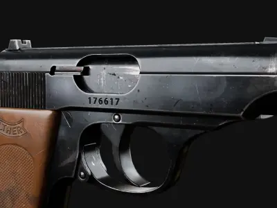 Walther PPK Low-poly 3D model