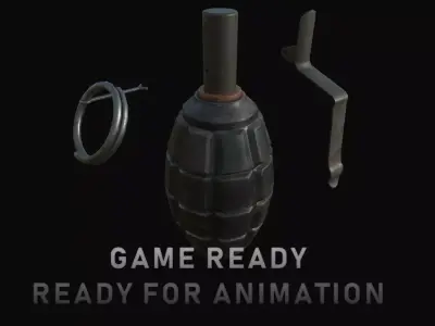 F1 Grenade Low-poly 3D model purchase
