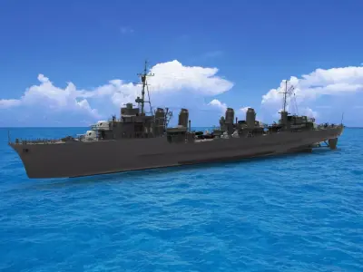 Vauquelin-class destroyer 3D model