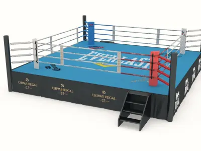 Boxing Ring 3D model 7