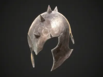 Orc Helmet 01 Low-poly 3D model