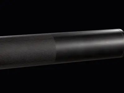 Accuracy International Tactical  Sound Moderator 338 Low-poly 3D model