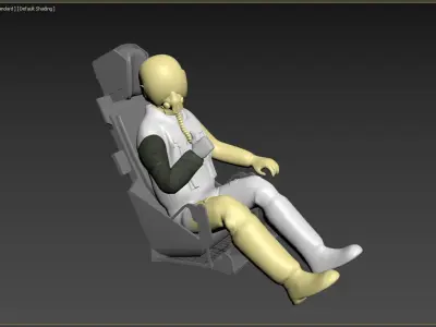 Jet Fighter Pilot for 3D Print vers 02 3D print model