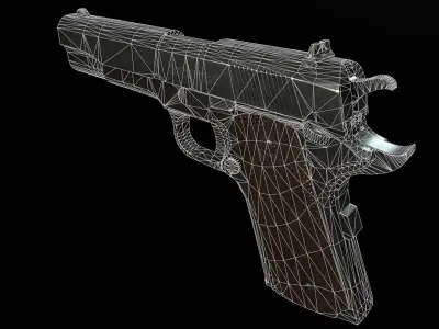 Colt 1911 low Poly PBR Low-poly 3D model purchase