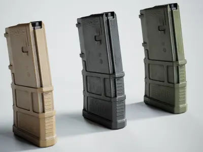 AR M4 Magpul Pmag Magazine Low-poly 3D model