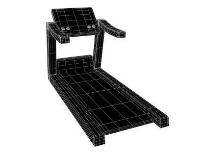 Cartoon Treadmill v1 001 Low-poly 3D model