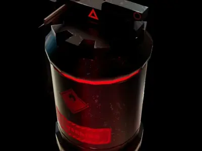 Incendiary Grenade Low-poly 3D model