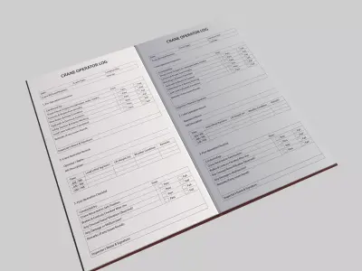 Crane Operator Log Book Low-poly 3D model