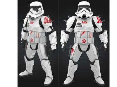 Spike Trooper Low-poly 3D model