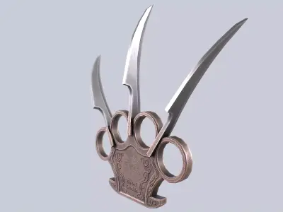 Bladed knuckle Low-poly 3D model