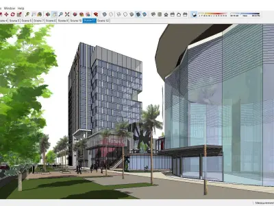 Sketchup Commercial Complex 122 3D model