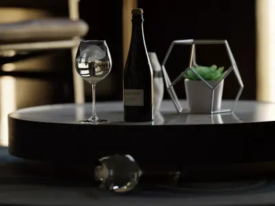 Champagne Bottle  Free 3D model