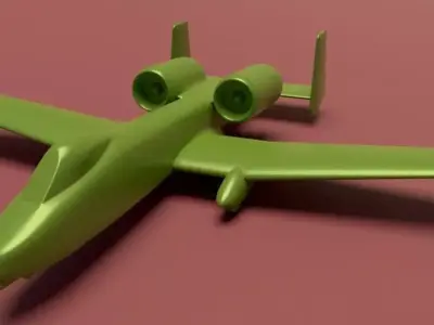 A-10 Thunderbolt II 3D print model
