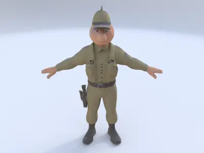 Military Personnel male 3D model