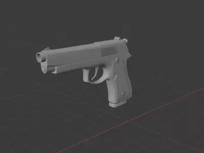 Beretta 92FS Pistol Gun  3D model