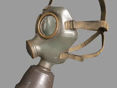 Gas Mask Low-poly 3D model purchase