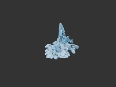 Alien Planet Rock Formation Low-poly 3D model