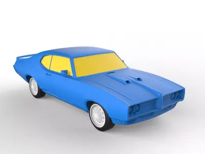 Pontiac 1969 Classic Car 3D print model