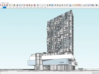 Sketchup Commercial Office Complex 238 3D model