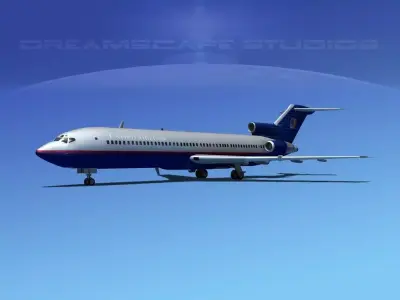 Boeing 727-200 United Airlines 3 3D model