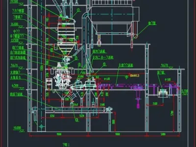 BHYW 8 spouts automatic rotary cement packing machine 3D model