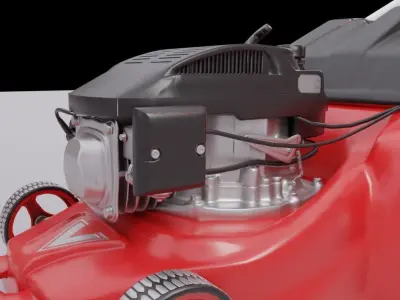 Lawn Mower high-poly model 3D model