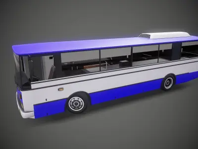 Bus-house bus Low-poly 3D model
