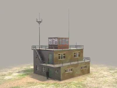 Airport ControlRoom 01 Low-poly 3D model