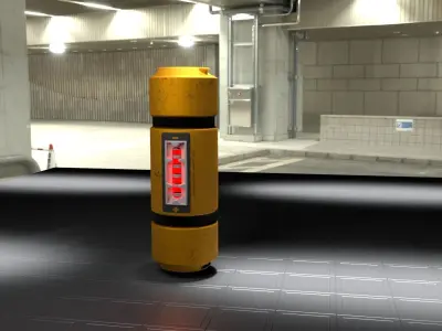 Monster Inc Energy tank Low-poly 3D model