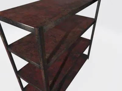 Painted Shelf Model Free low-poly 3D model