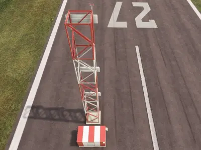 ILS Glide path model Low-poly 3D model