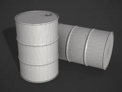 Metal Barrel  Free low-poly 3D model