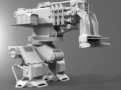 robot with arms and legs 3D model shop