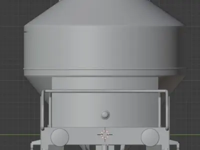 H0 1-87 scale Silo Wagon UCS 908 3D print model