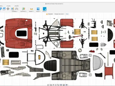 Ferrari 312P Berlinetta Modern - Car Body Kit 3D print model