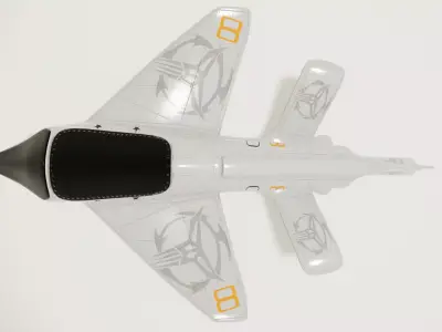 Space Ship Low-poly 3D model 3