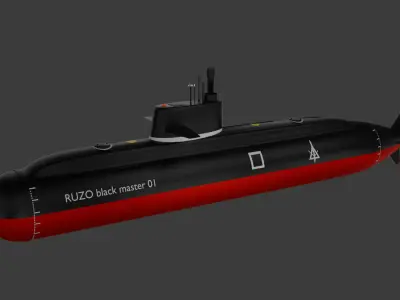 Ruzo black master 01 Low-poly 3D model