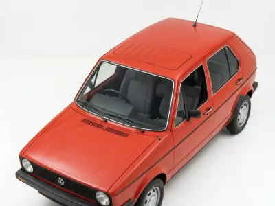 Volkswagen Golf Mk1 Low-poly 3D model