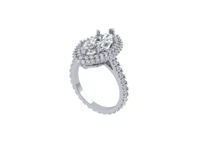 Marquise Art Deco Ring 3D print model order