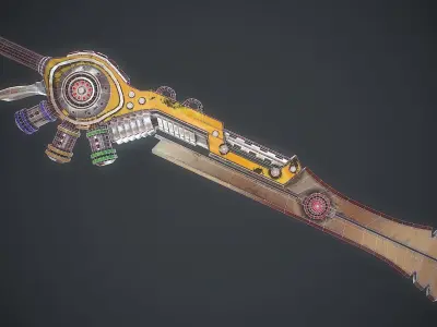 Fantasy Sword 14 3D Model Low-poly 3D model