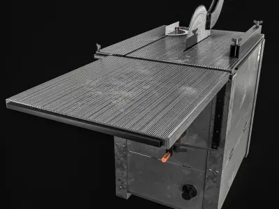 Table Saw Machine Low-poly 3D model