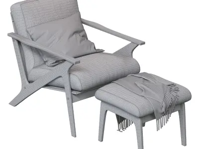 Baxton Studio Bianca Mid-Century  3D model