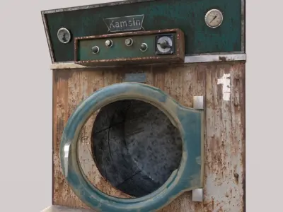 Old Dryer Of The  Hospital Low-poly 3D model